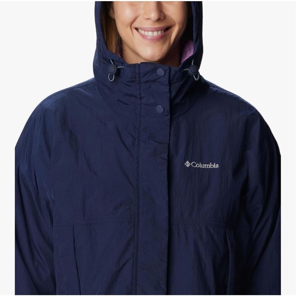 Columbia NWT Laurelwoods Interchange Hooded Jacket - Dark Nocturnal XS - Picture 4 of 8
